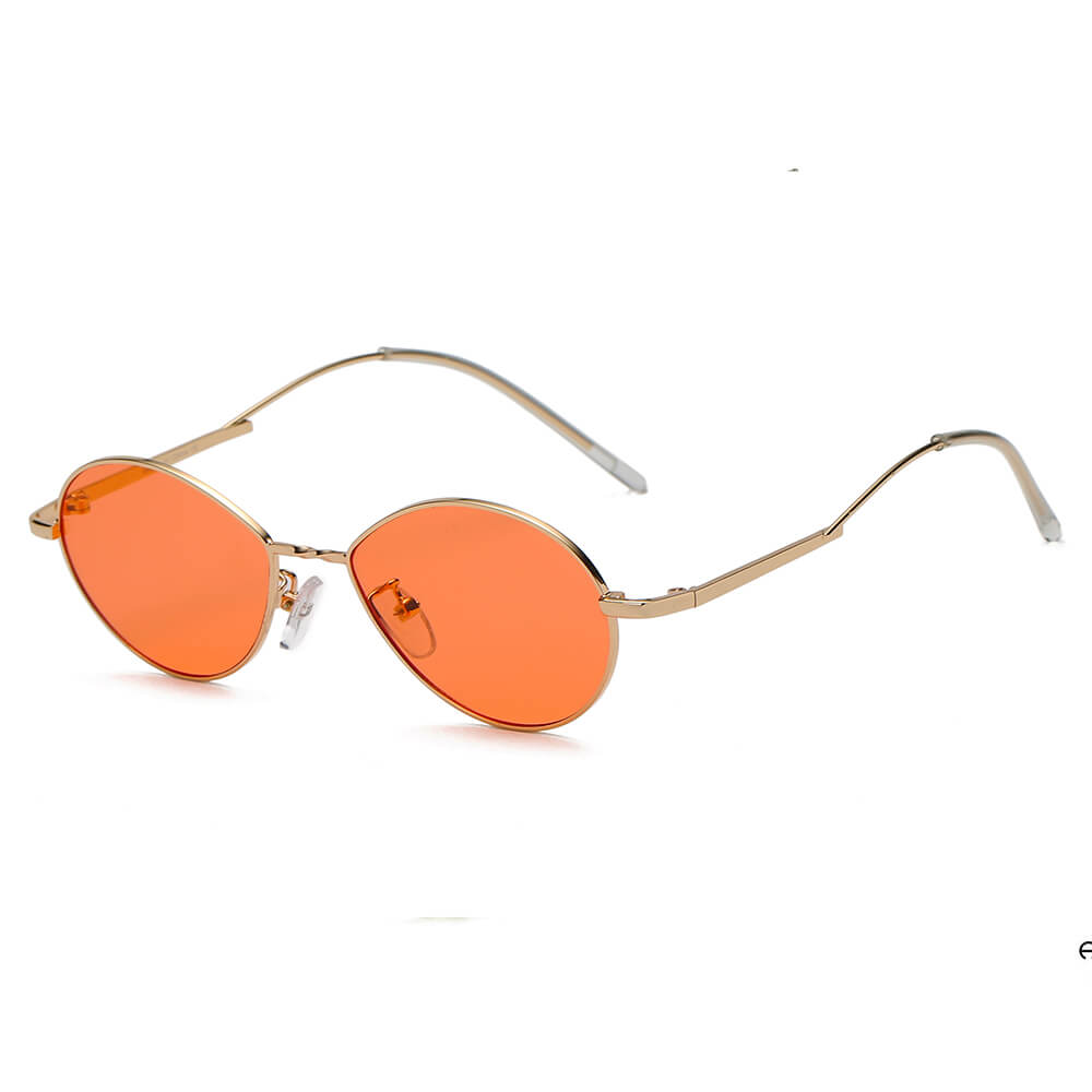 HICKORY | Small Retro Vintage Metal Round Sunglasses-0