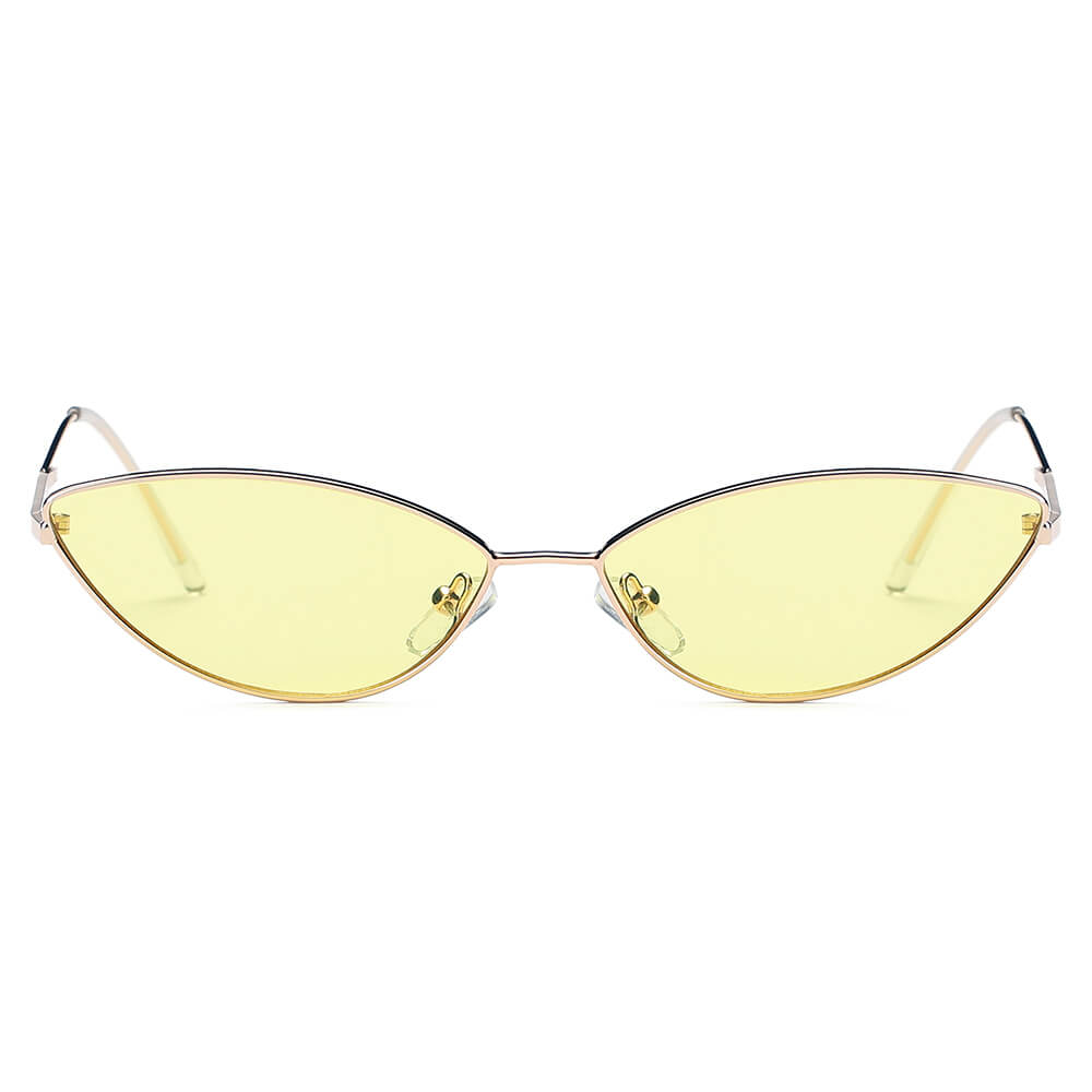 FLINT | Small True Retro Vintage Slim Metal Sunglasses-3