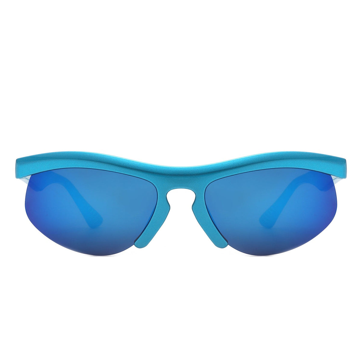 Fliygua - Rectangle Half Frame Sport Square Sunglasses-3