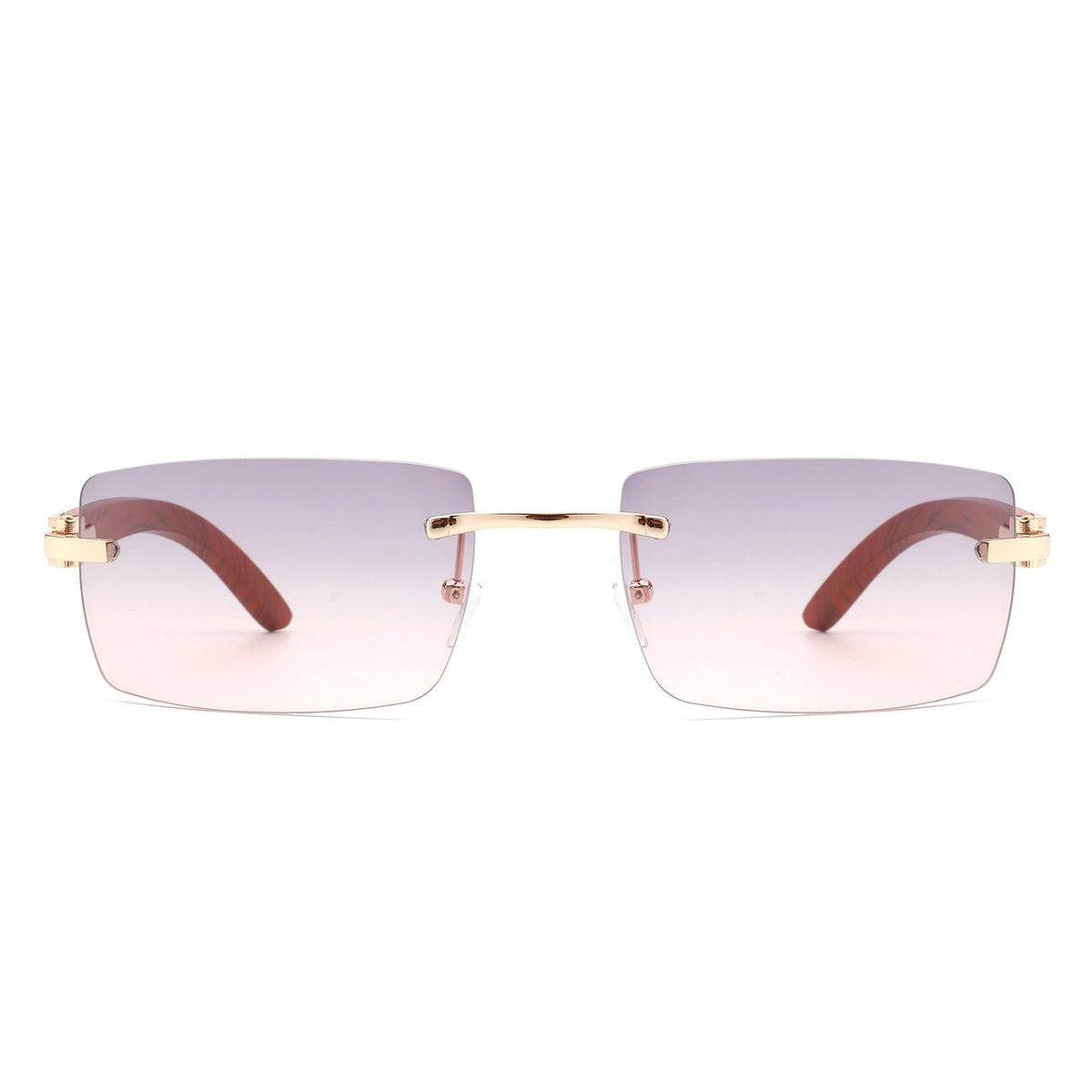 Oceanize - Rectangle Rimless Retro Frameless Fashion Tinted Sunglasses-4