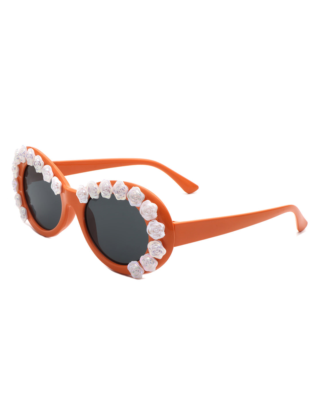 Vystra - Oval Flower Round Fashion Women's Sunglasses-5