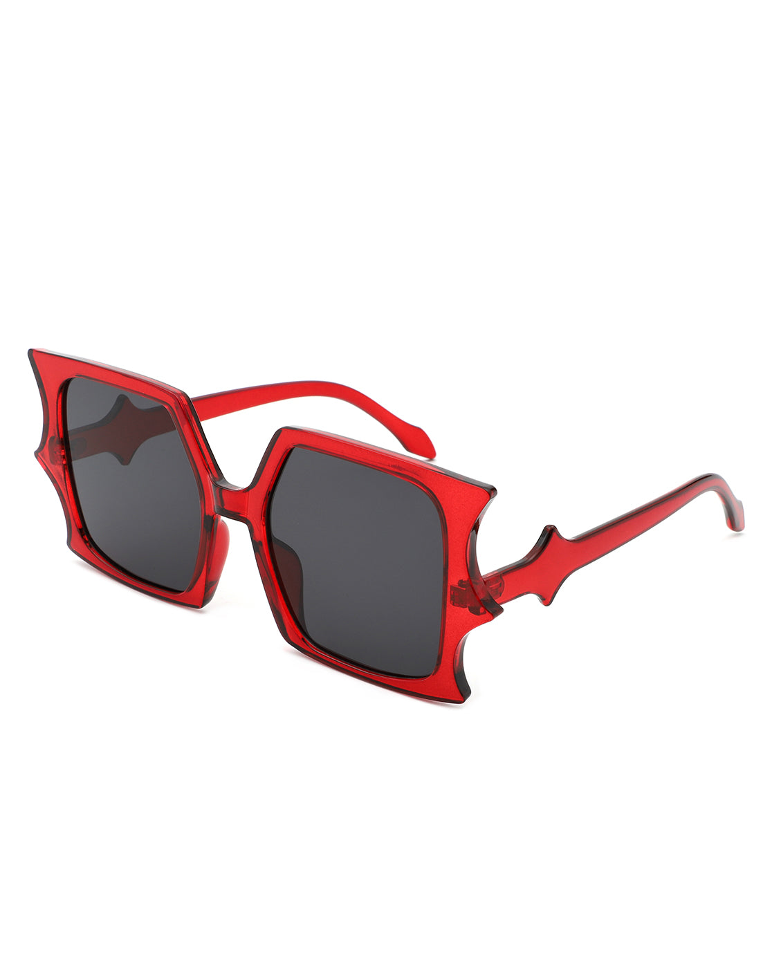 Sylas - Flat Top Irregular Bat Wing Square Sunglasses-0