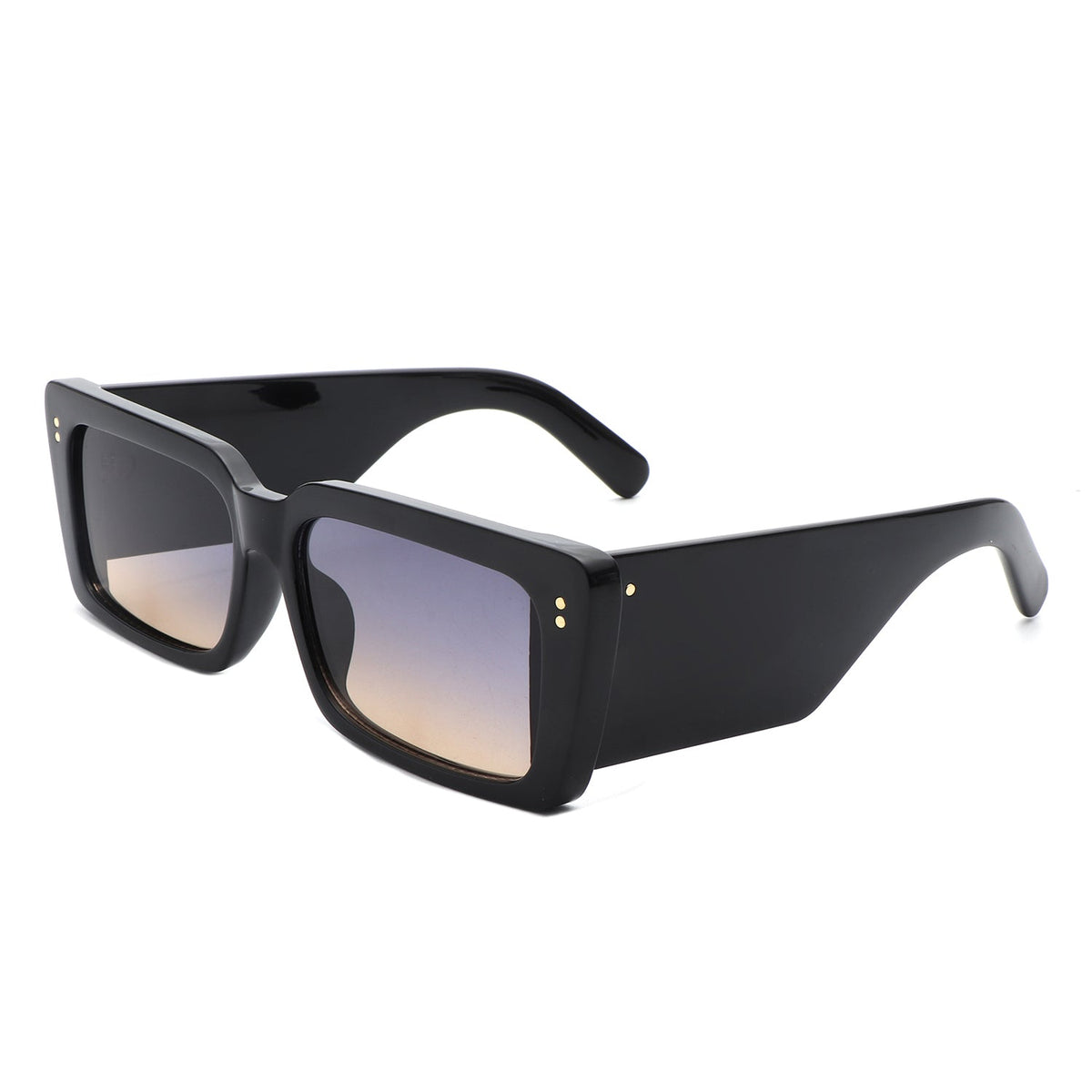 Yoplines - Retro Rectangle Square Flat Top Tinted Sunglasses-6