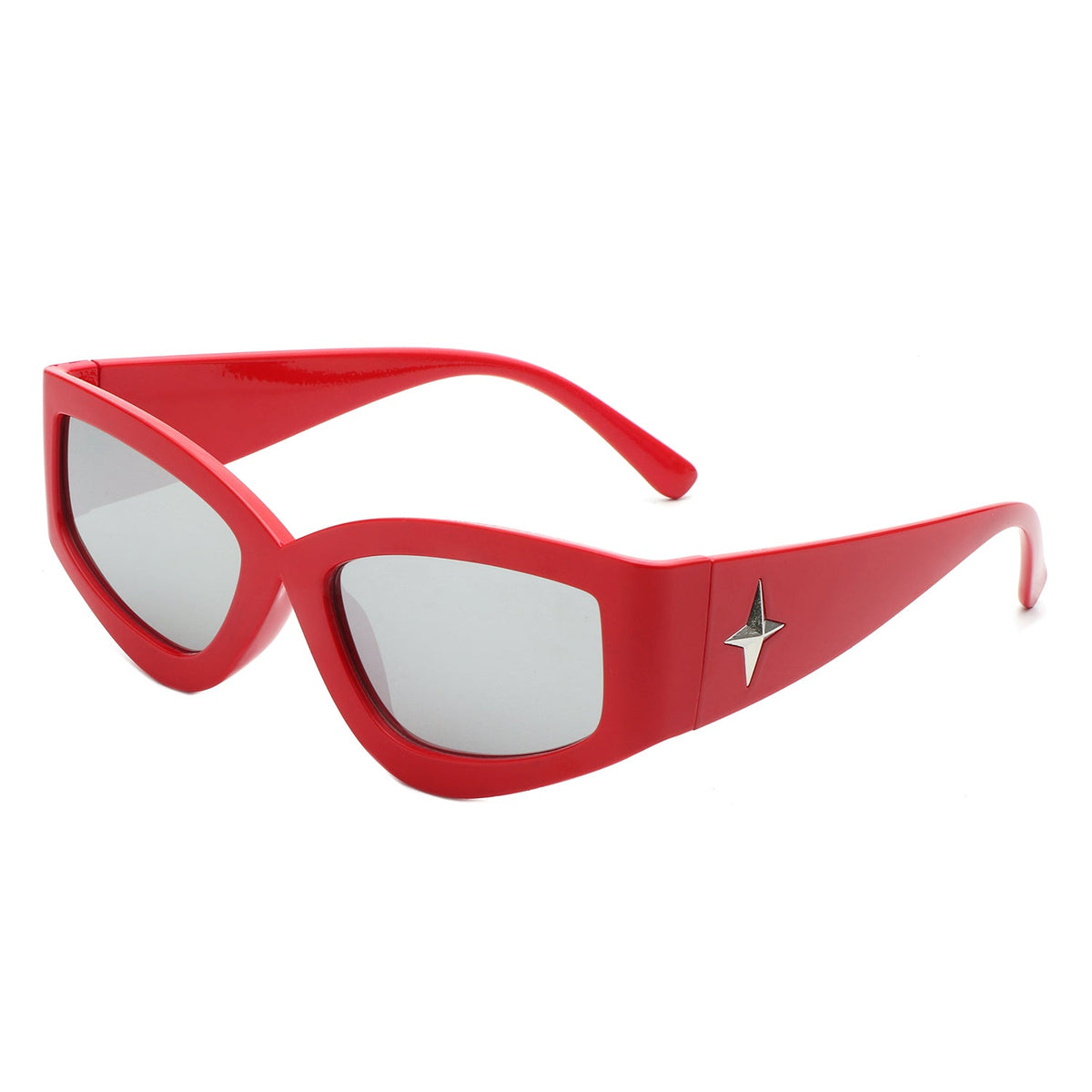 Eonix - Rectangle Geometric Tinted Chunky Square Sunglasses-6