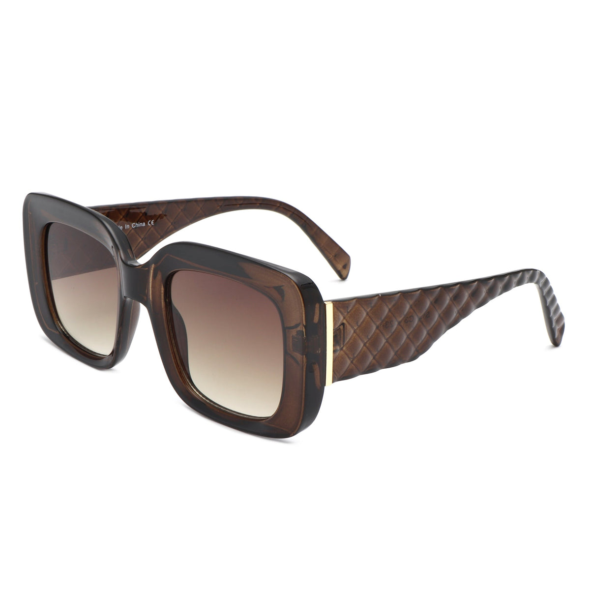 Vaelos - Chunky Flat Top Square  Thick Frame Sunglasses-0