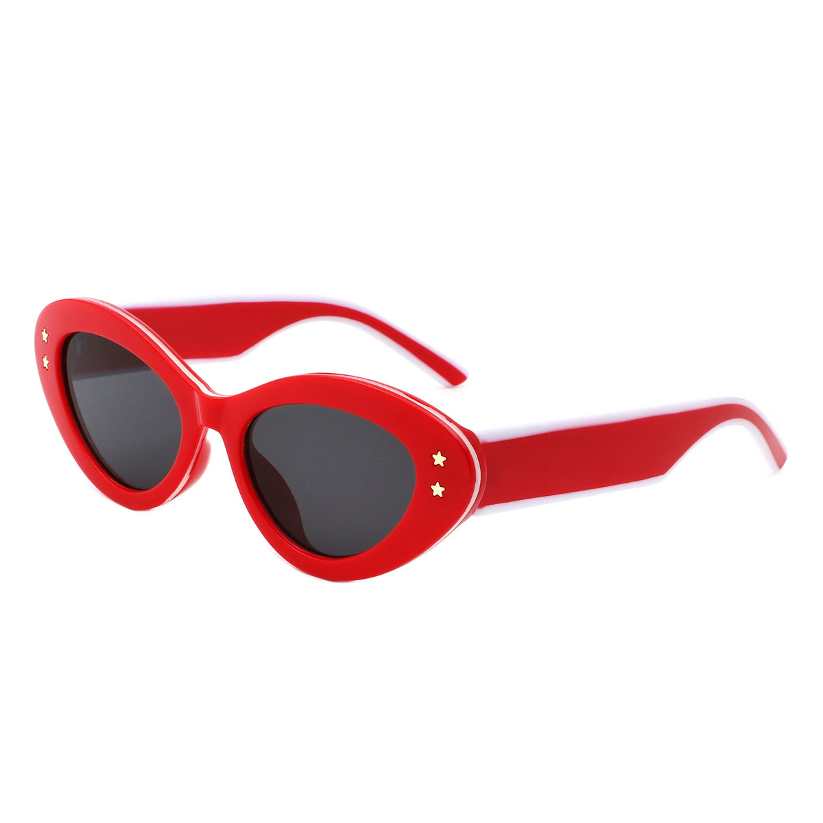 Elandor - Cat Eye Oval Star Designed Sunglasses-5