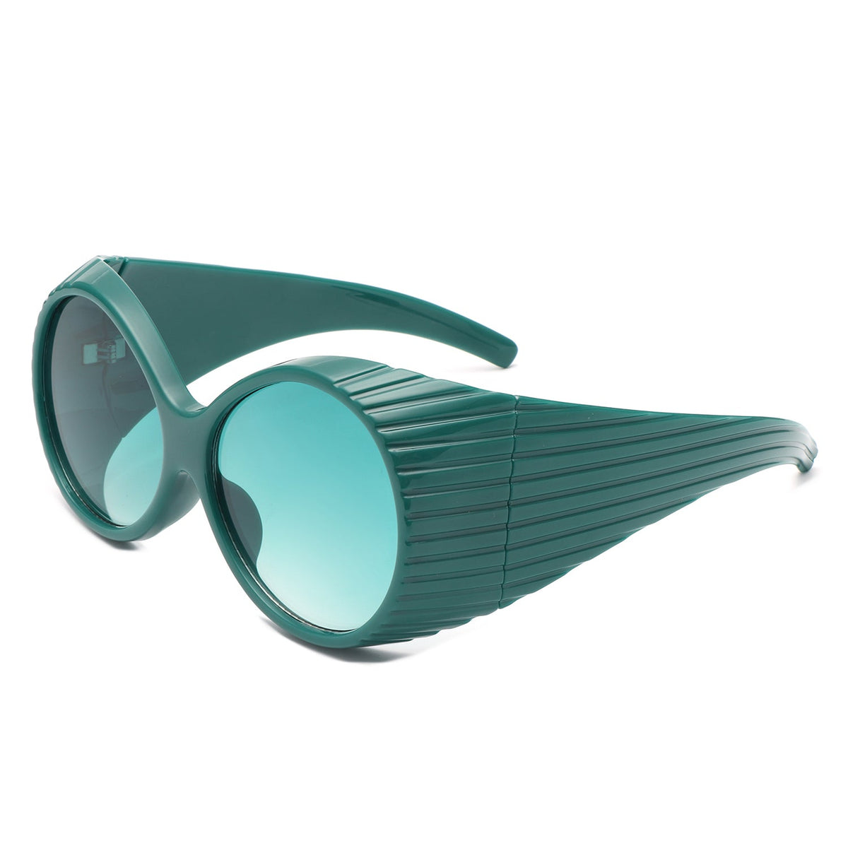 Radiant - Oversized Round Wrap-Around Fashion Women's Sunglasses-0
