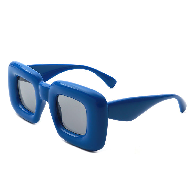 Rayne - Oversized Chunky Square Thick Frame Sunglasses-0