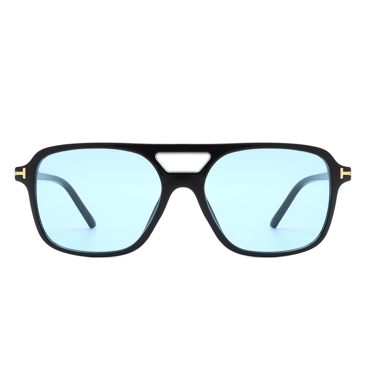 Skyhavoc - Retro Square Brow-Bar Aviator Sunglasses-1