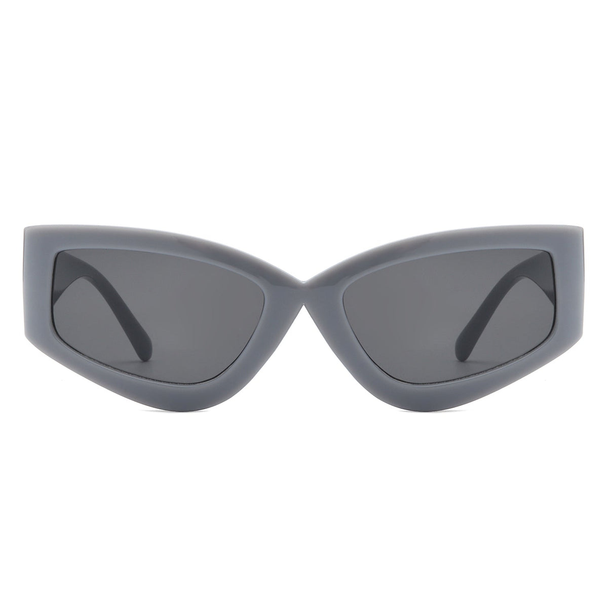 Eonix - Rectangle Geometric Tinted Chunky Square Sunglasses-1