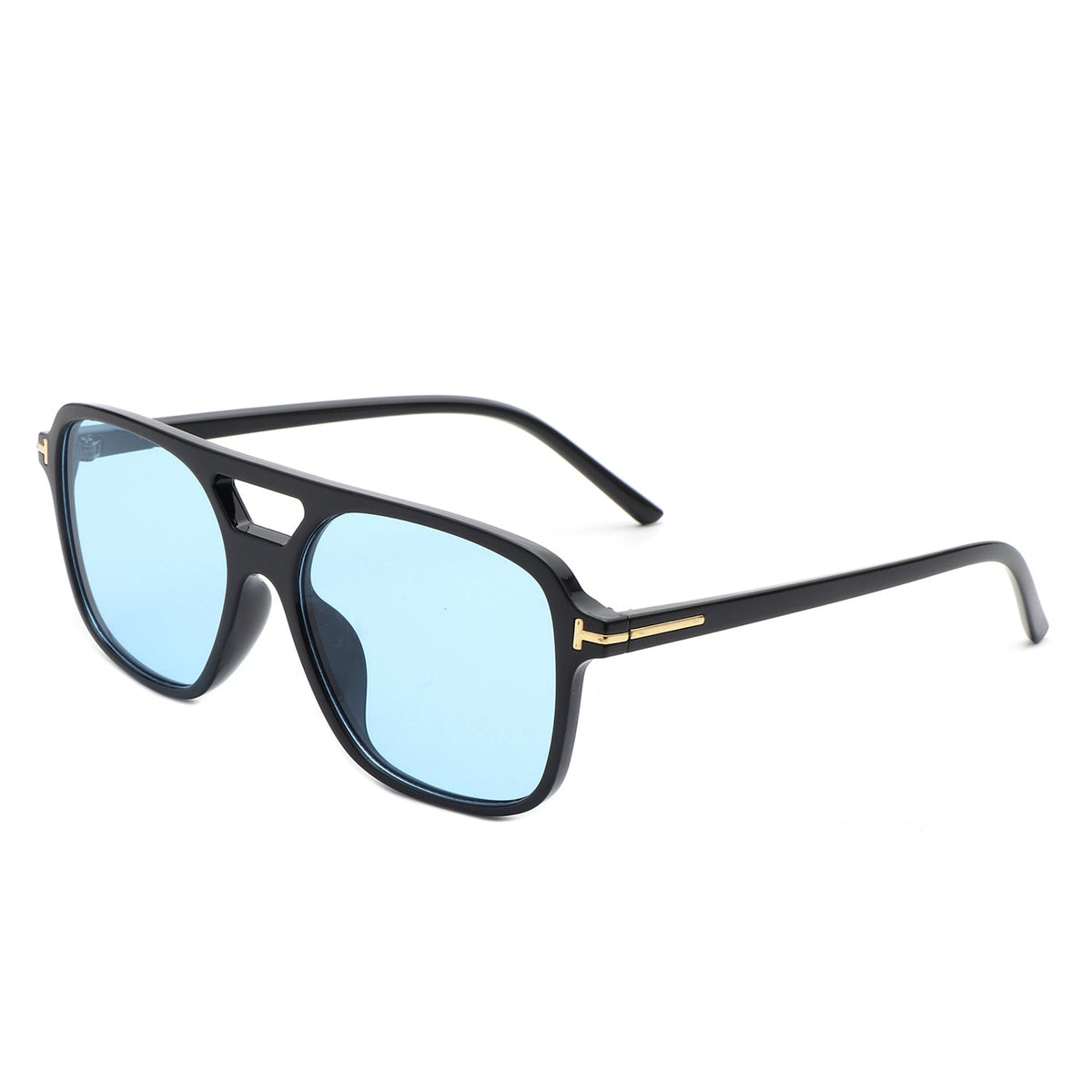 Skyhavoc - Retro Square Brow-Bar Aviator Sunglasses-0