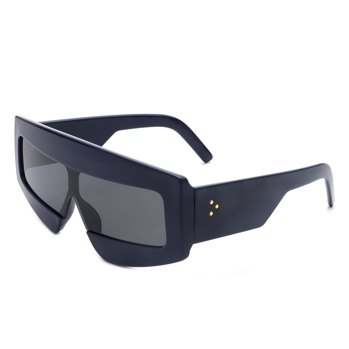 Celestia - Oversized Rectangle Square Tinted Flat Top Sunglasses-6
