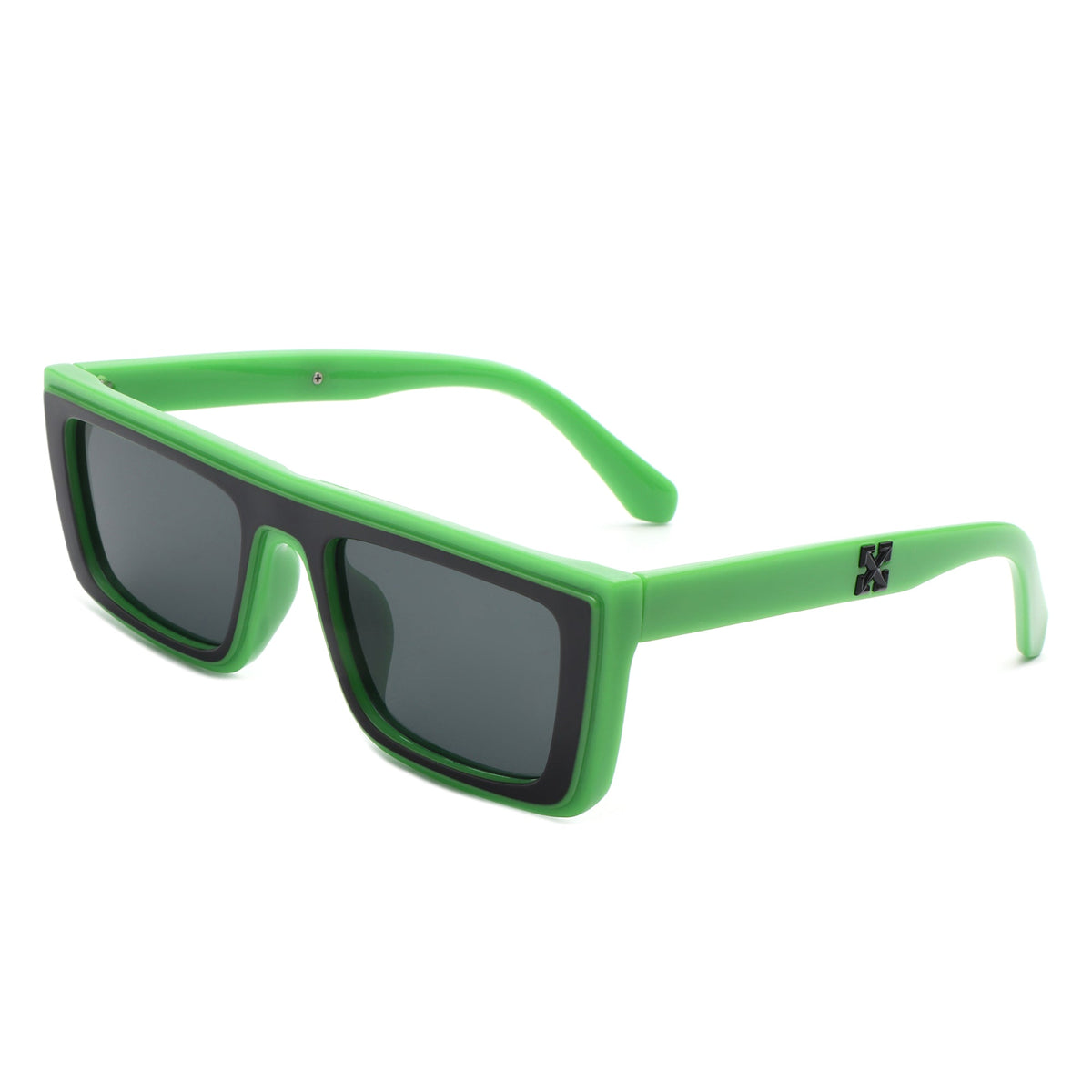 Tybalt - Retro Rectangle Square Flat Top Sunglasses-6