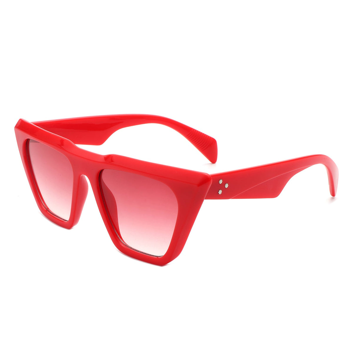 Lyra - Retro Cat Eye Flat Top Square Fashion Sunglasses-7