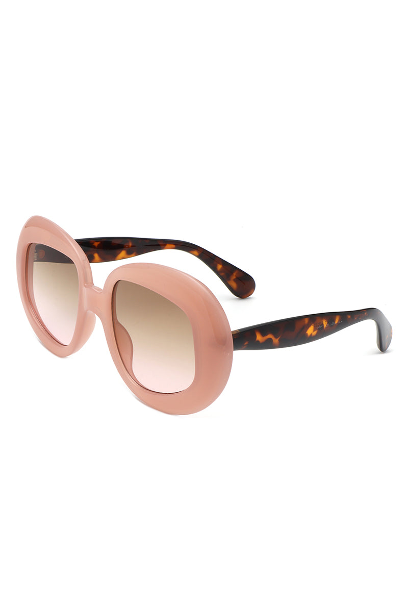 Maven - Oversized Geometric Oval Round Fashion Women's Sunglasses-0