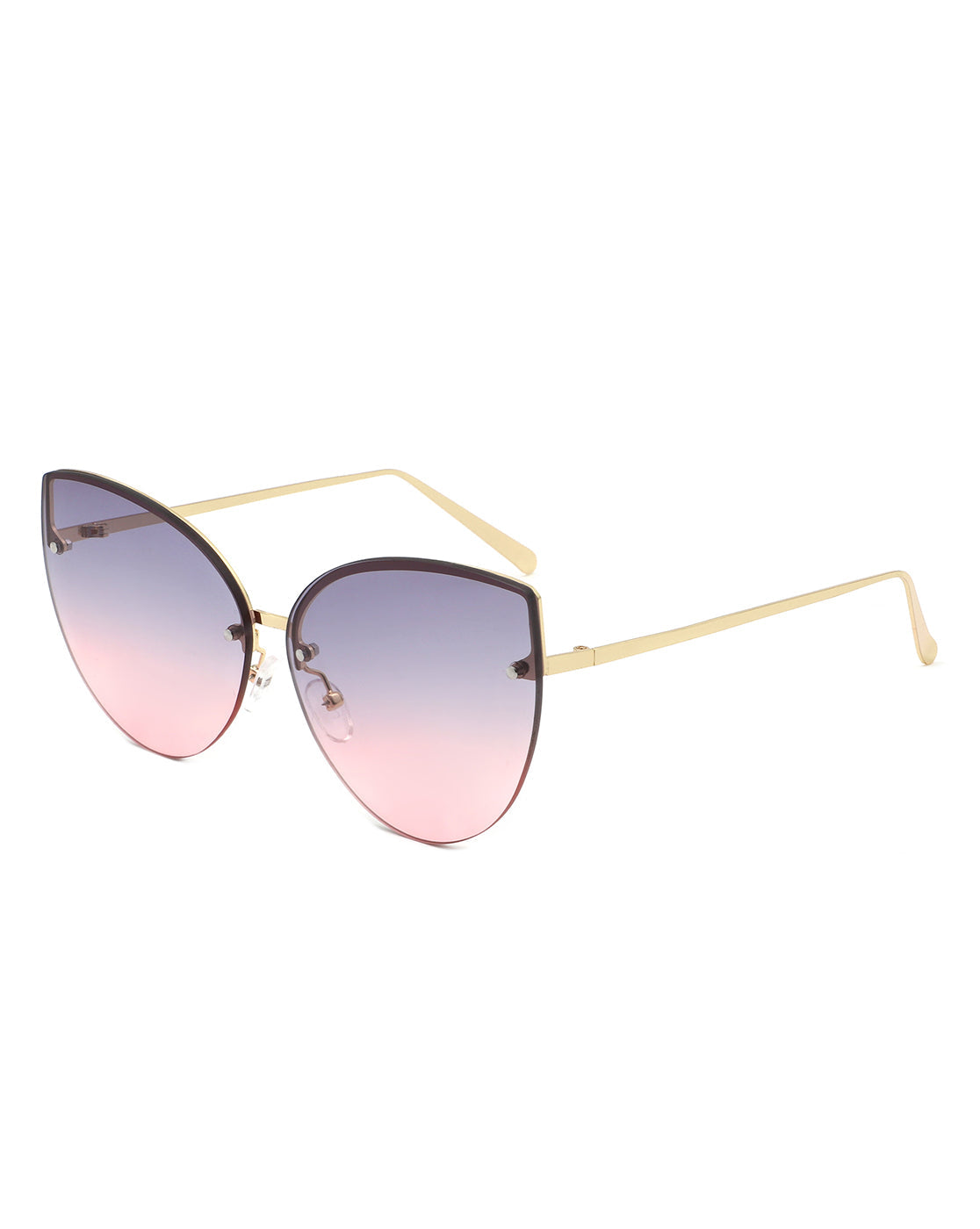 Lyndis - Cramilo Chic Cat Eye Rimless Women's Fashion Sunglasses-0