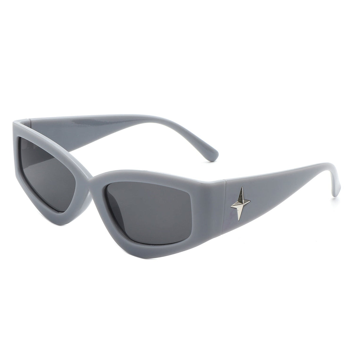 Eonix - Rectangle Geometric Tinted Chunky Square Sunglasses-0