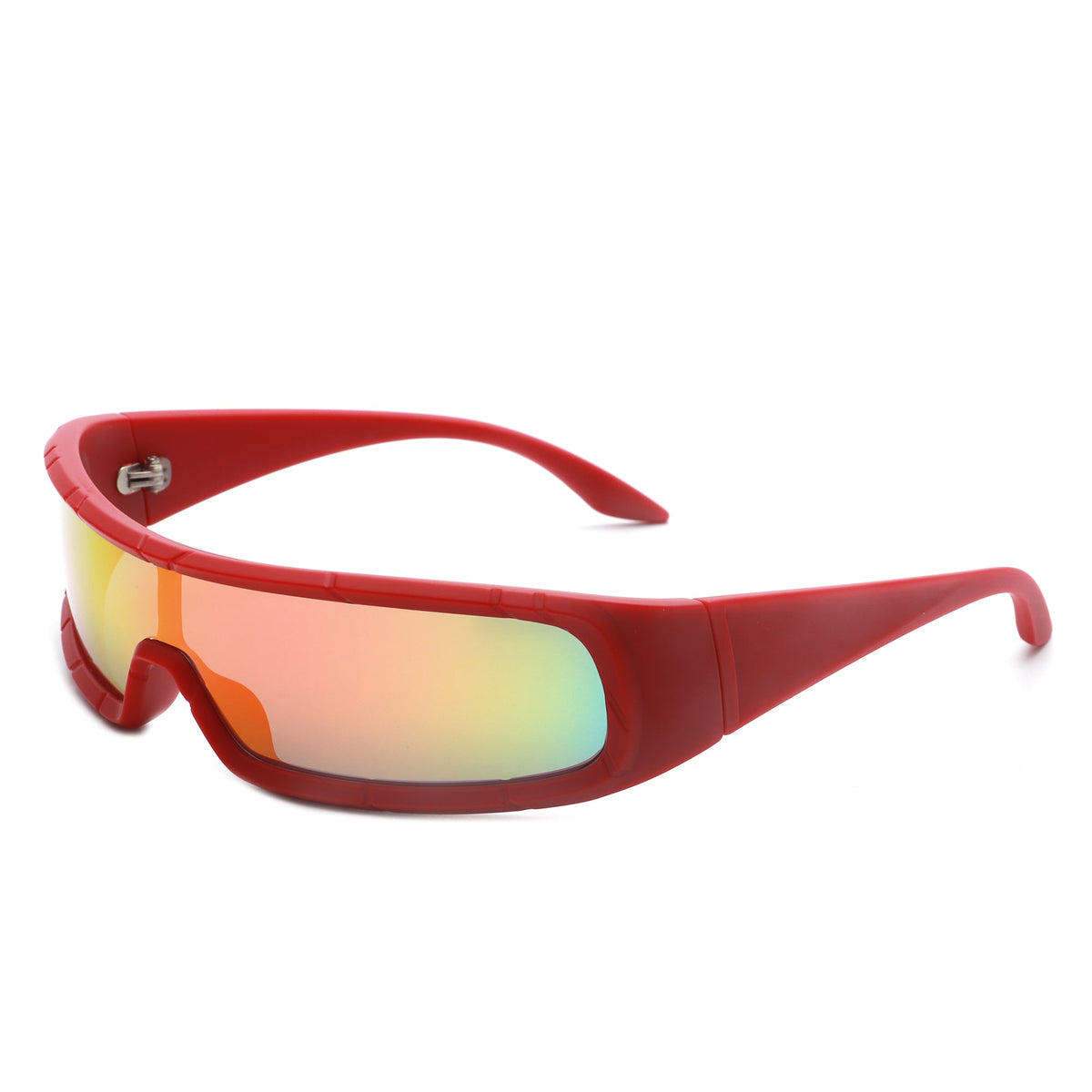 Orion - Futuristic Wrap Around Rectangle Shield Sunglasses-0