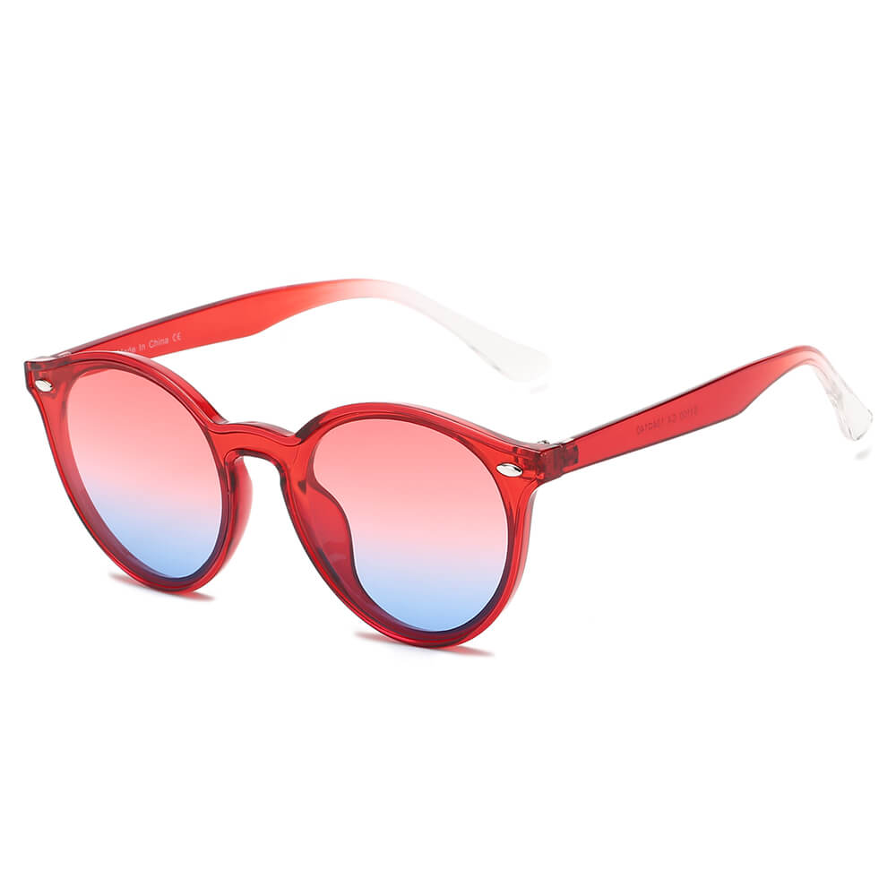 CROSBY - Unisex Fashion Retro Round Horn Rimmed Sunglasses-0