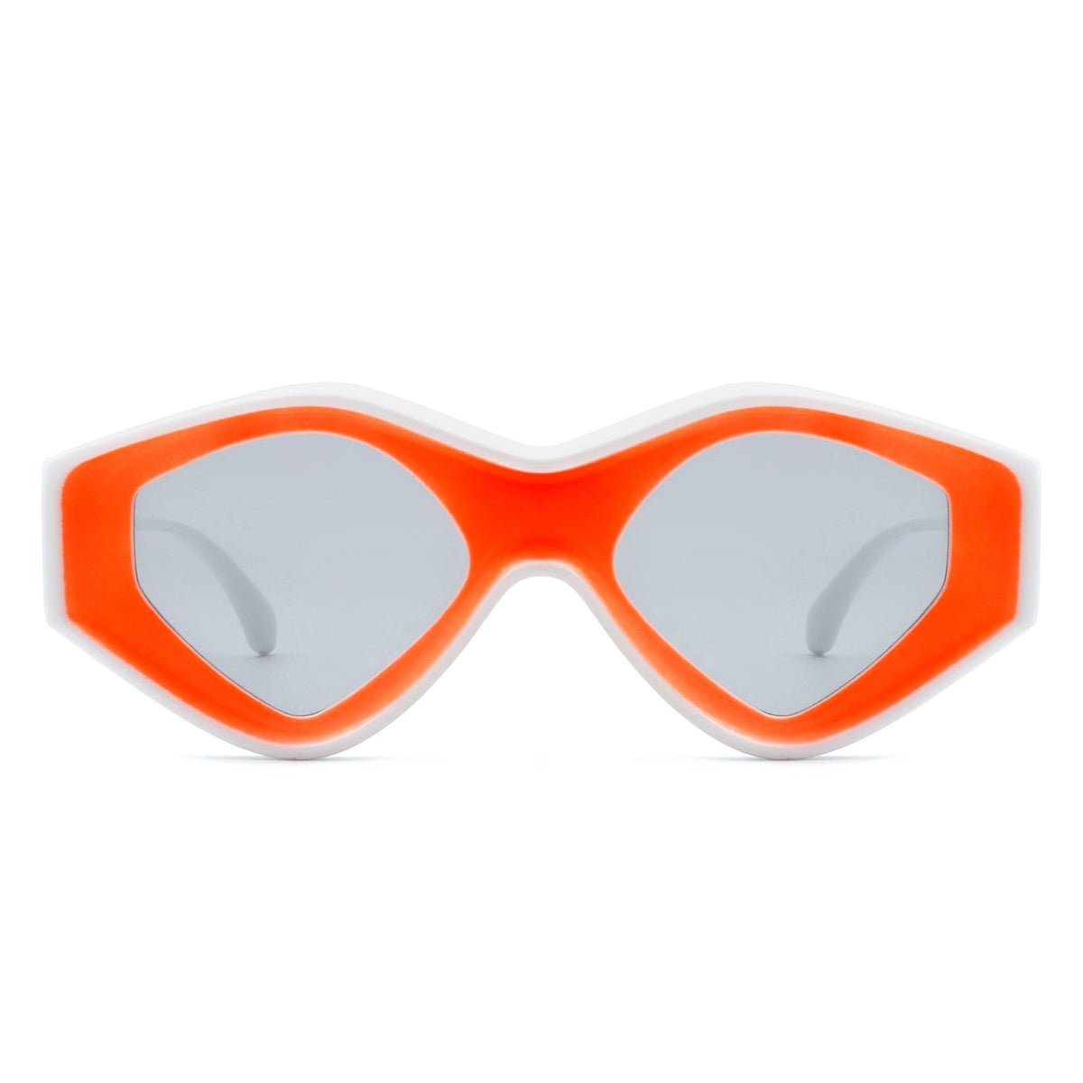 Rosedawn - Futuristic Square Retro Chunky Irregular Geometric Sunglasses-1