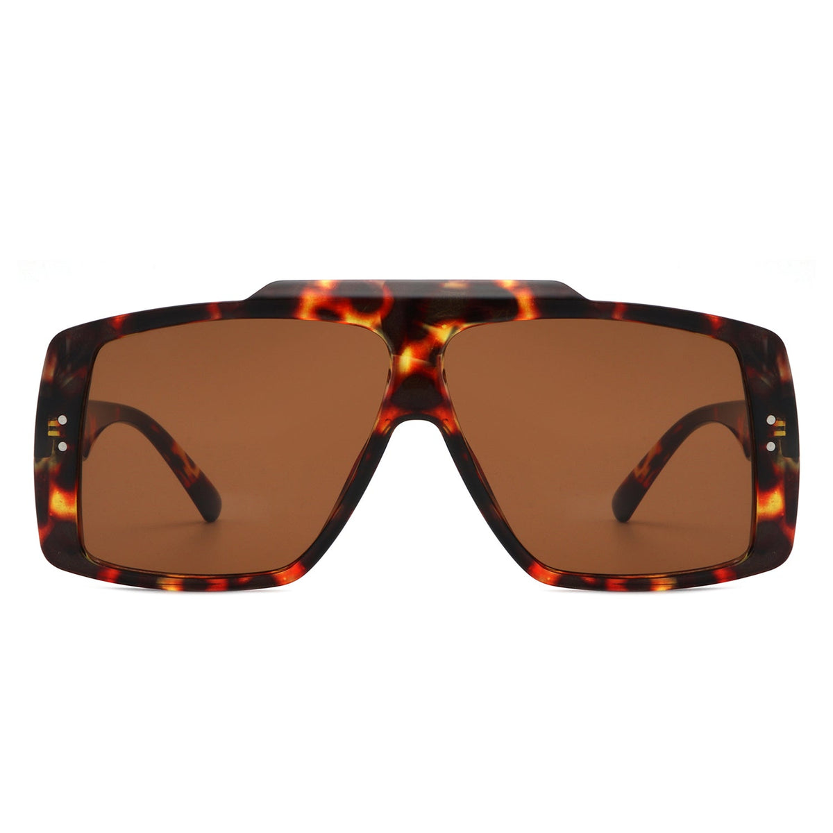 Halia - Square Retro Flat Top Fashion Sunglasses-1