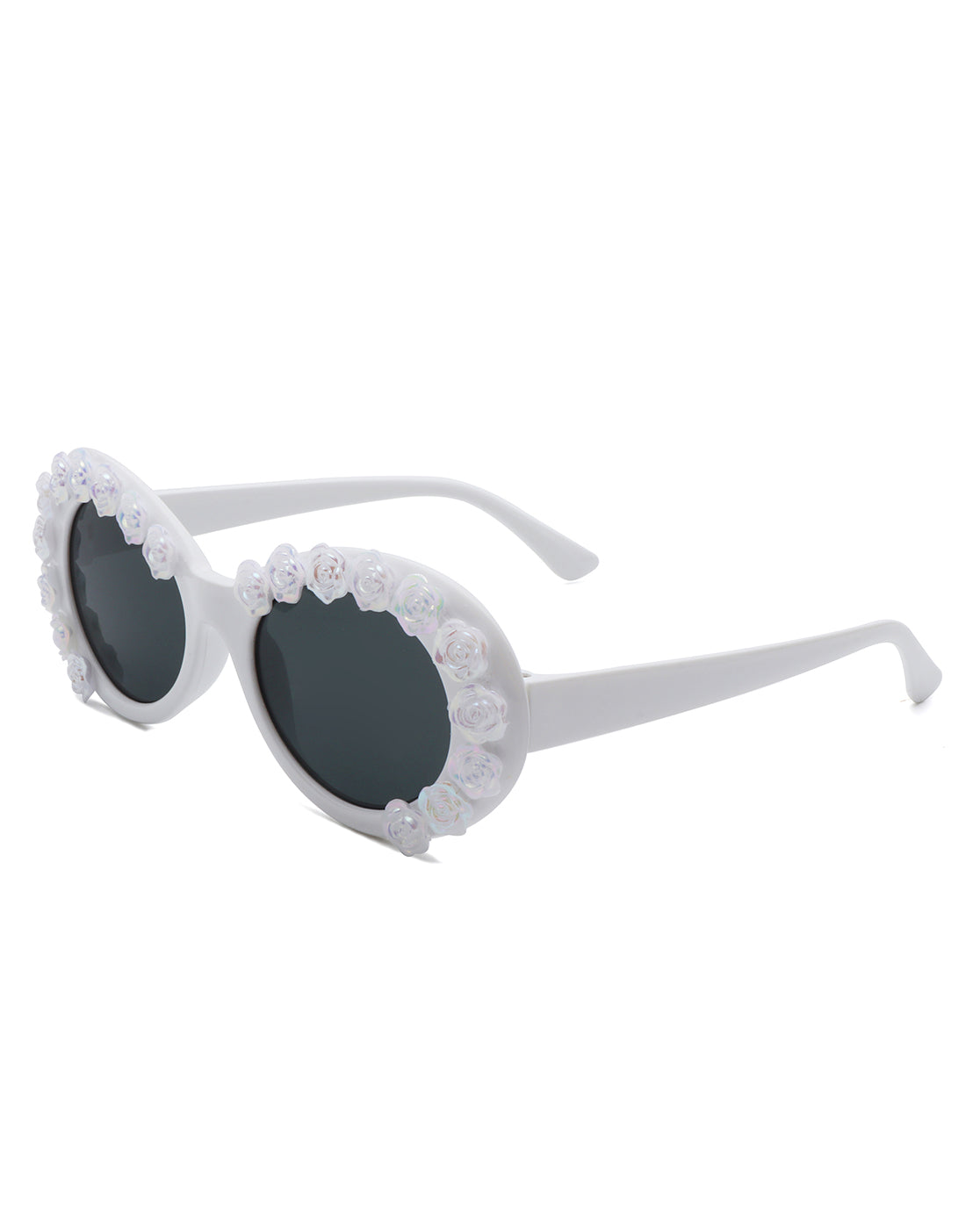 Vystra - Oval Flower Round Fashion Women's Sunglasses-7