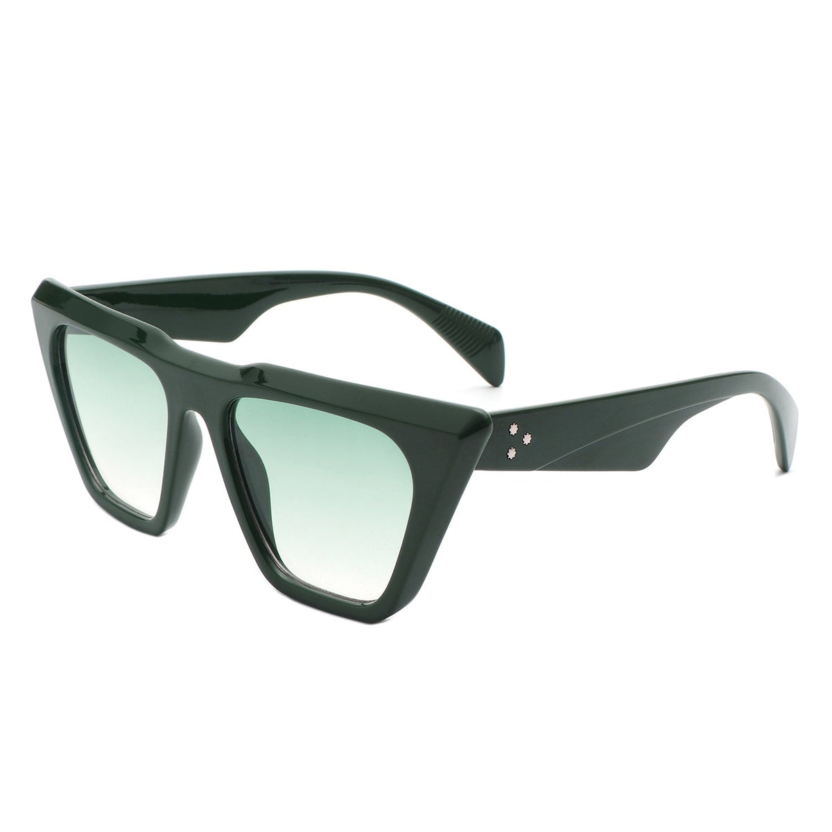 Lyra - Retro Cat Eye Flat Top Square Fashion Sunglasses-4