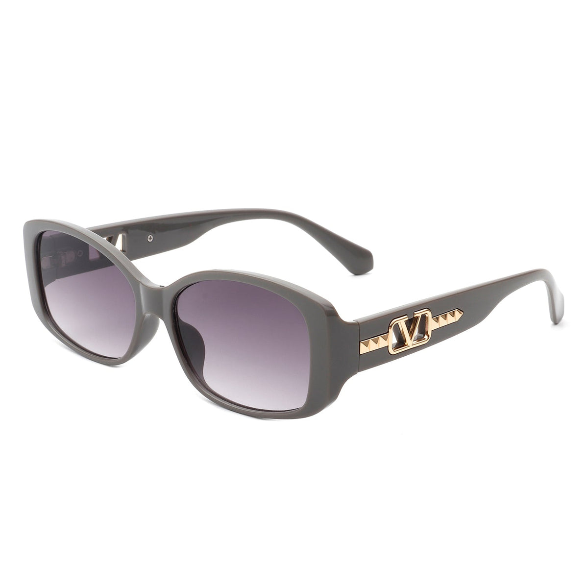 Fantasie - Rectangular Narrow Retro Tinted Fashion Square Sunglasses-0