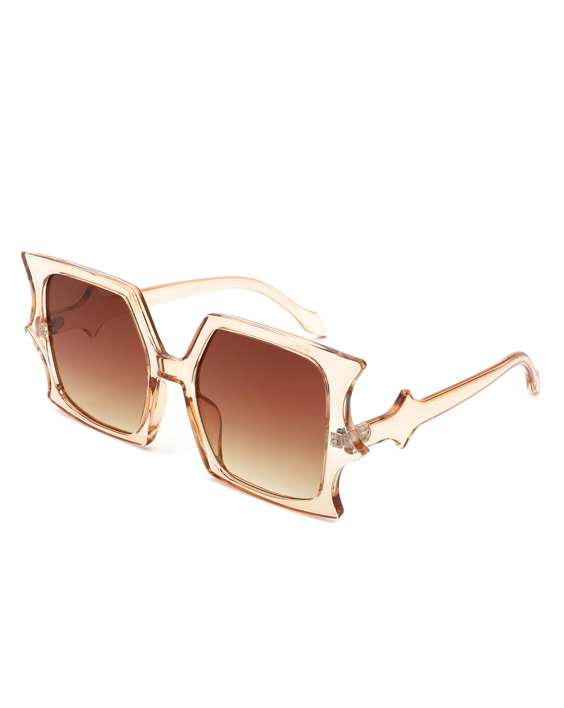 Sylas - Flat Top Irregular Bat Wing Square Sunglasses-6