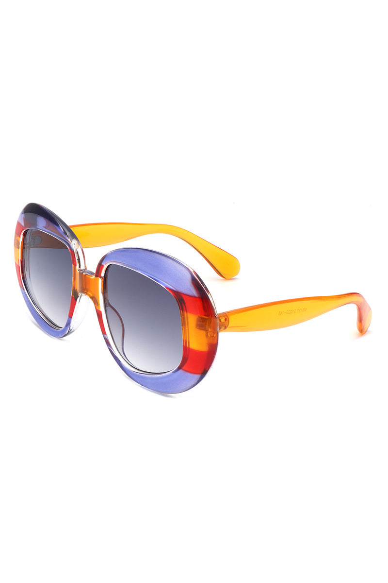 Maven - Oversized Geometric Oval Round Fashion Women's Sunglasses-6