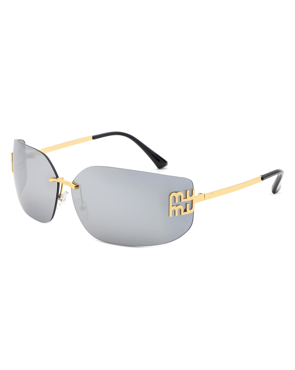 Bobresh - Rectangle Chic Wrap Square Frame Sunglasses-7
