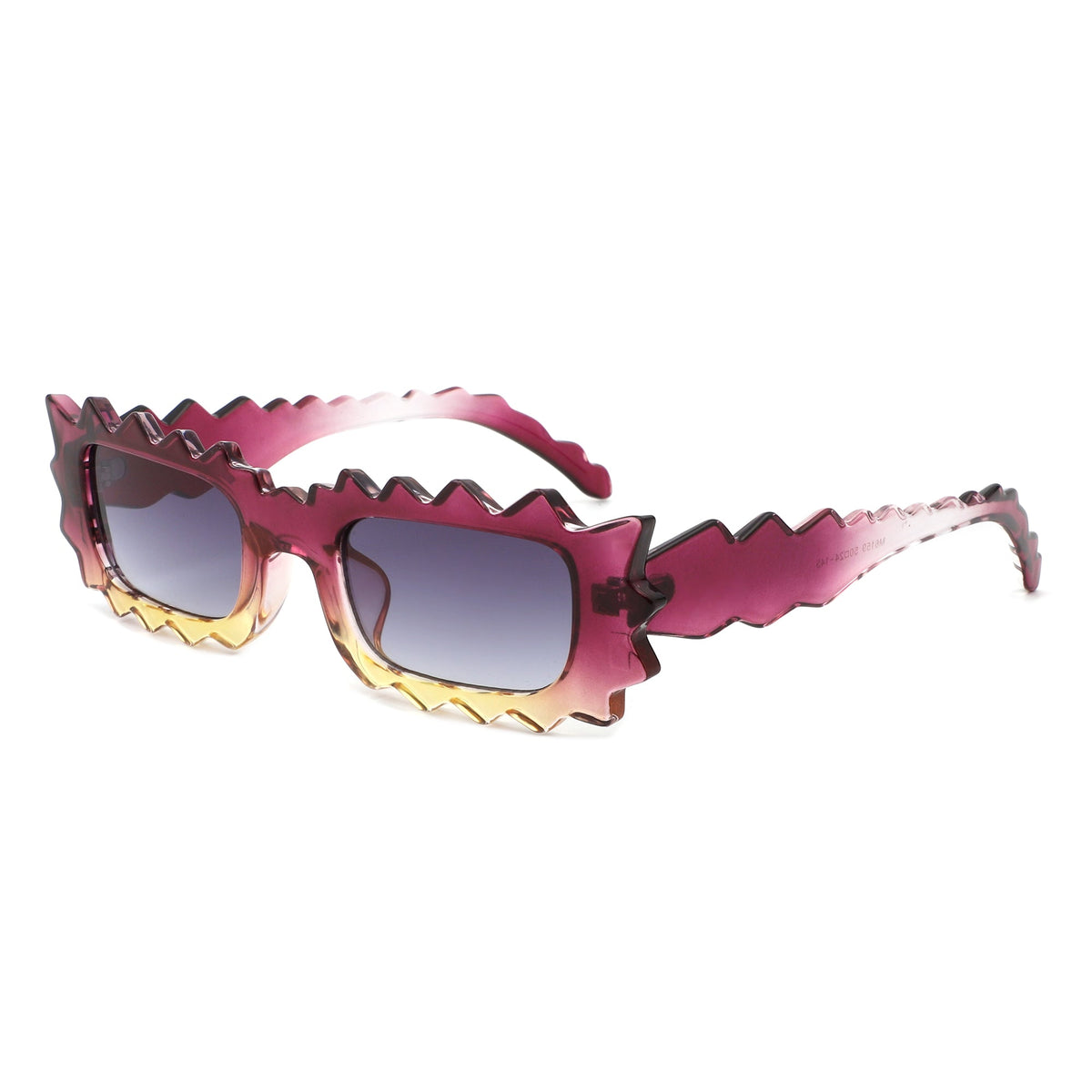 Zenn - Rectangle Modern Spike Irregular Wavy Square Sunglass-6