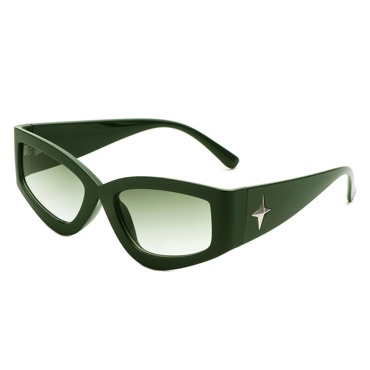 Eonix - Rectangle Geometric Tinted Chunky Square Sunglasses-4