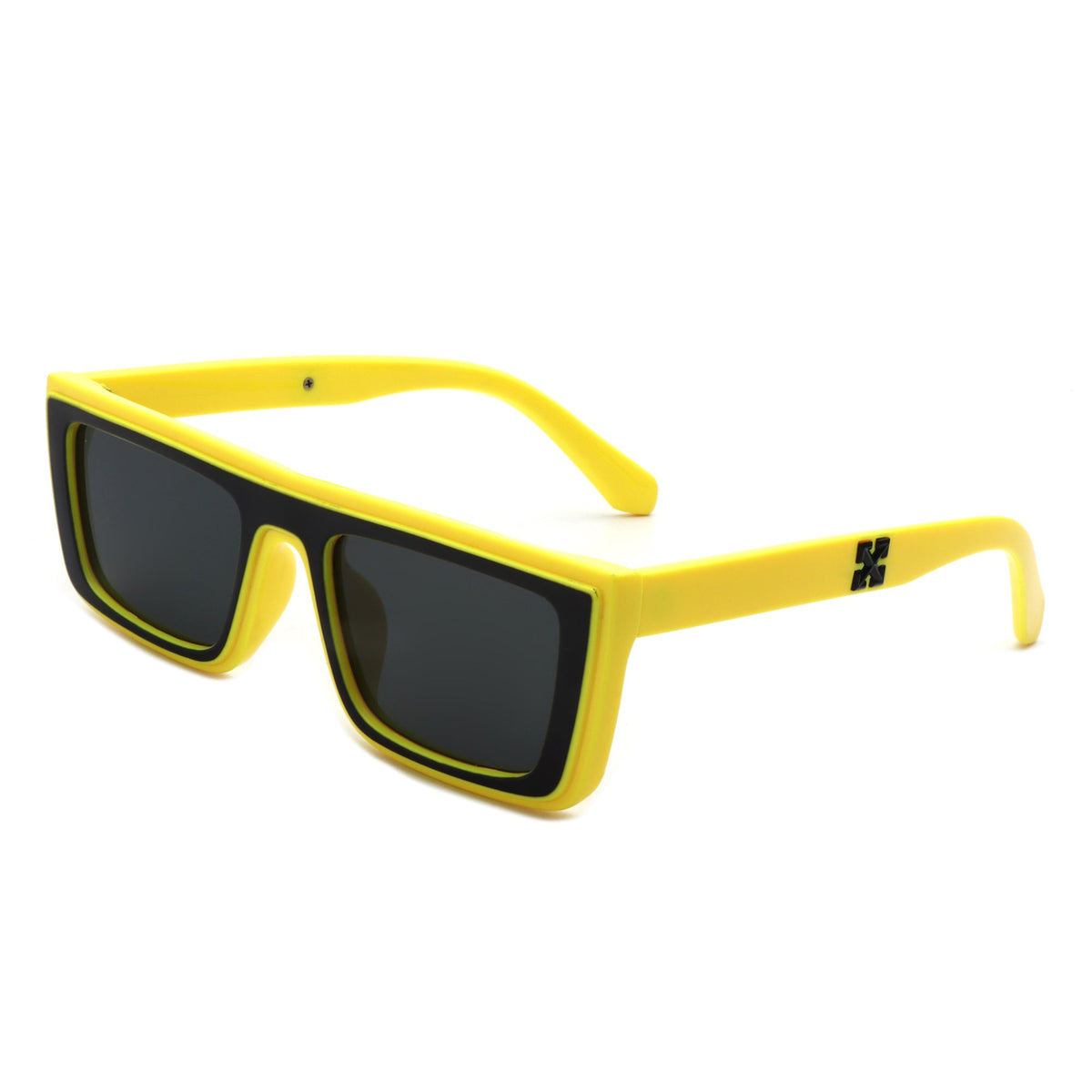 Tybalt - Retro Rectangle Square Flat Top Sunglasses-7