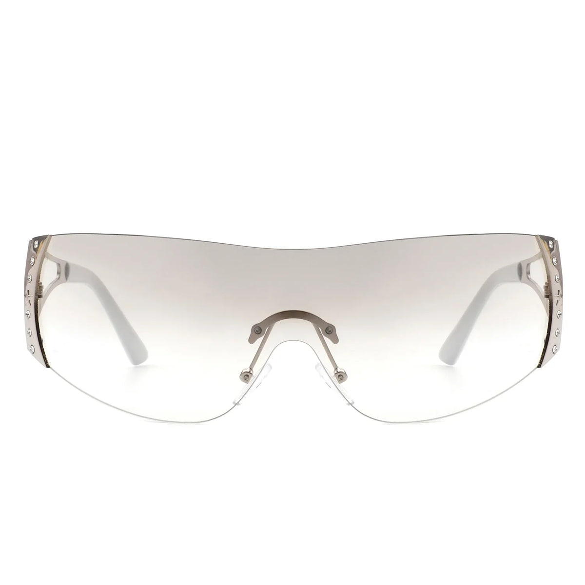 Vaeris - Rimless Rectangle Chic Rhinestone Luxury Sunglasses-2
