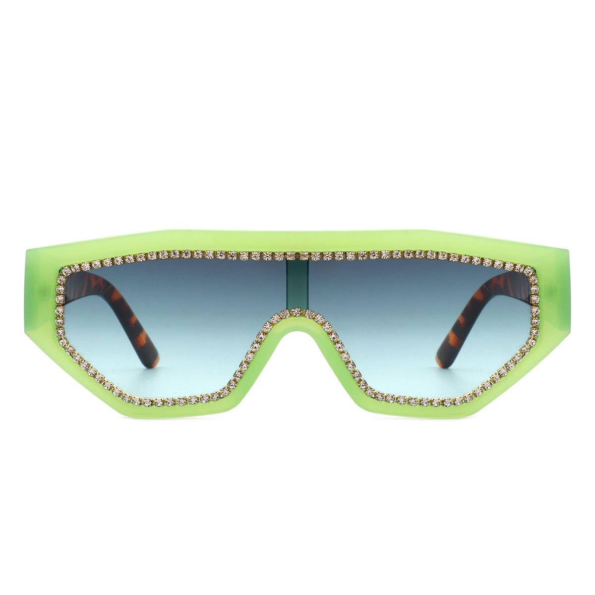 Goldleaf - Geometric Glitter Square Fashion Women Sunglasses-1