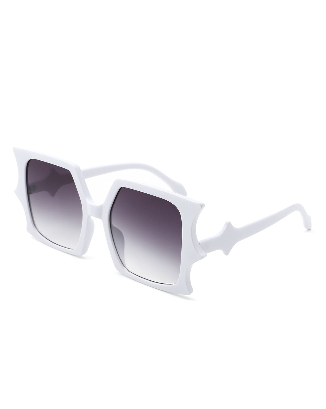 Sylas - Flat Top Irregular Bat Wing Square Sunglasses-5
