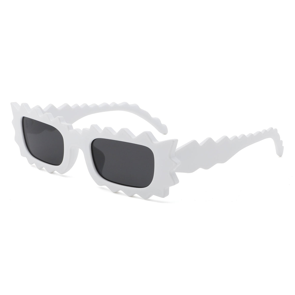 Zenn - Rectangle Modern Spike Irregular Wavy Square Sunglass-7
