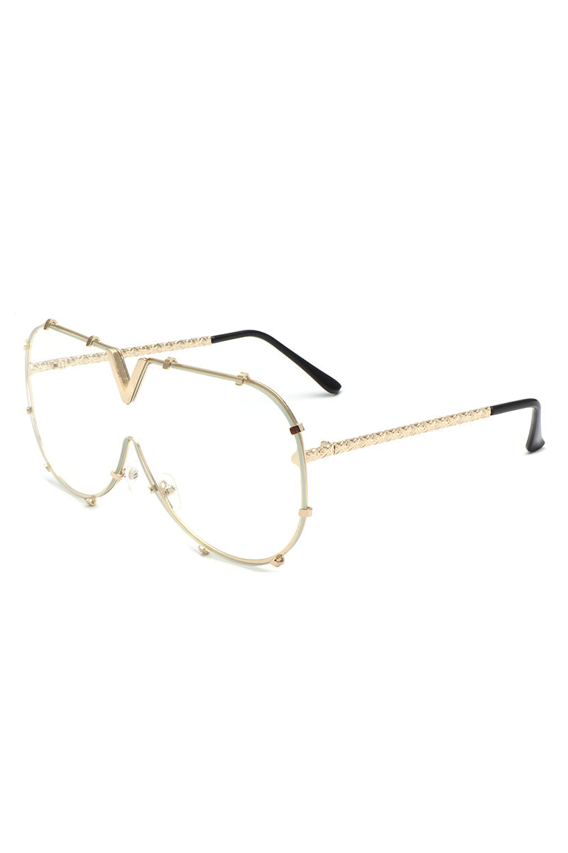 Dazzle - Oversized Luxury Aviator Sunglasses-7