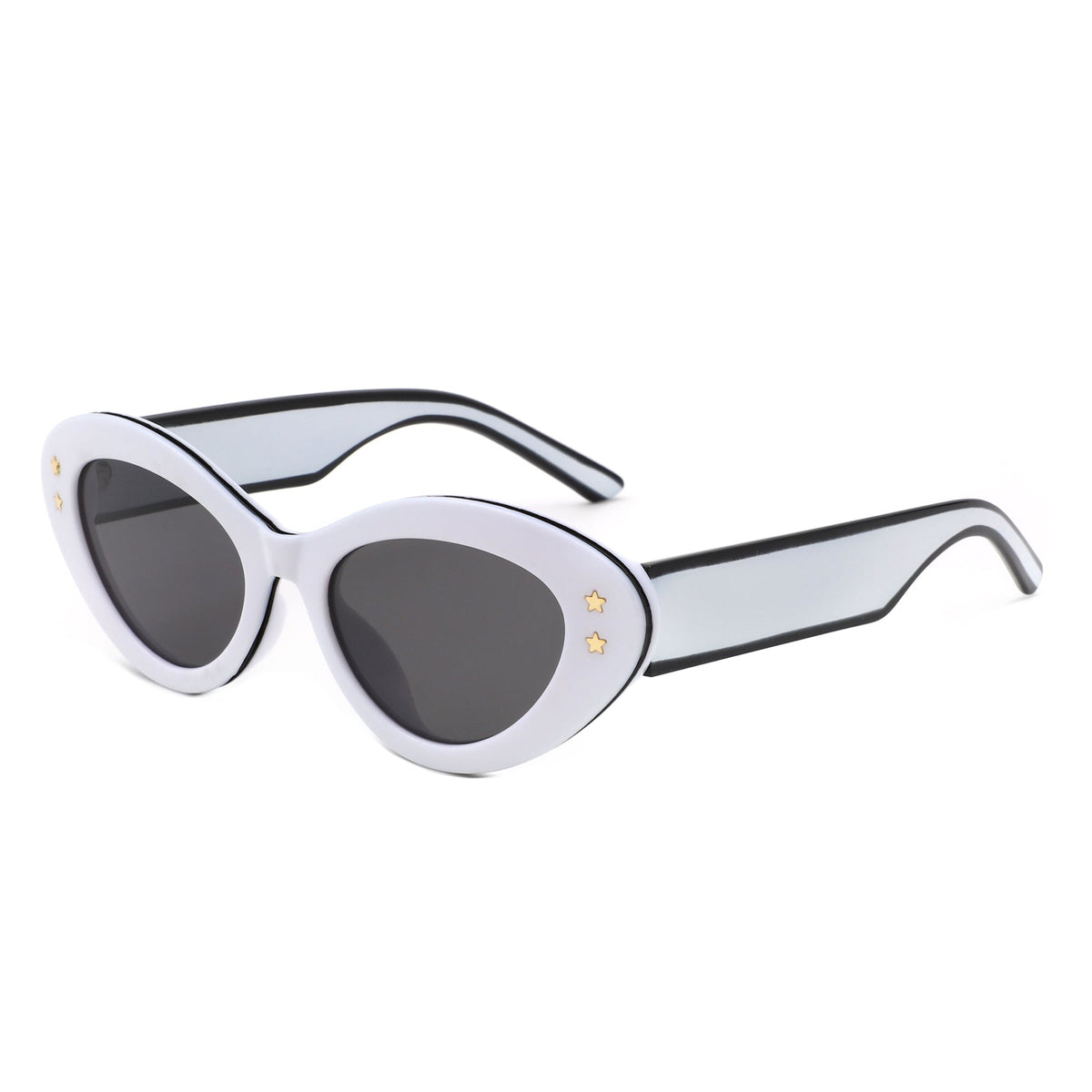 Elandor - Cat Eye Oval Star Designed Sunglasses-8
