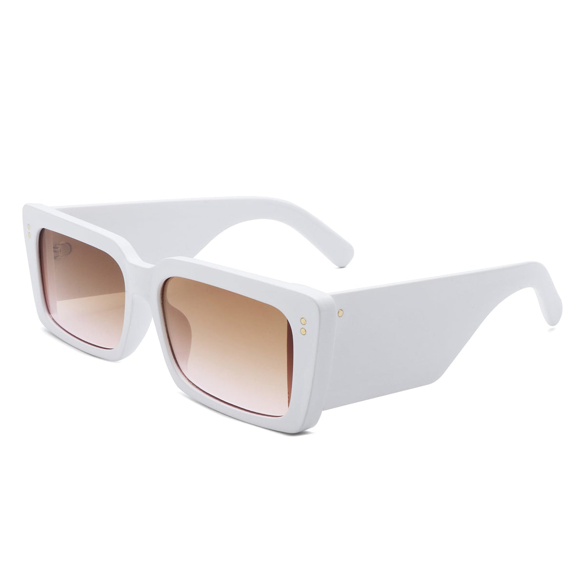 Yoplines - Retro Rectangle Square Flat Top Tinted Sunglasses-7