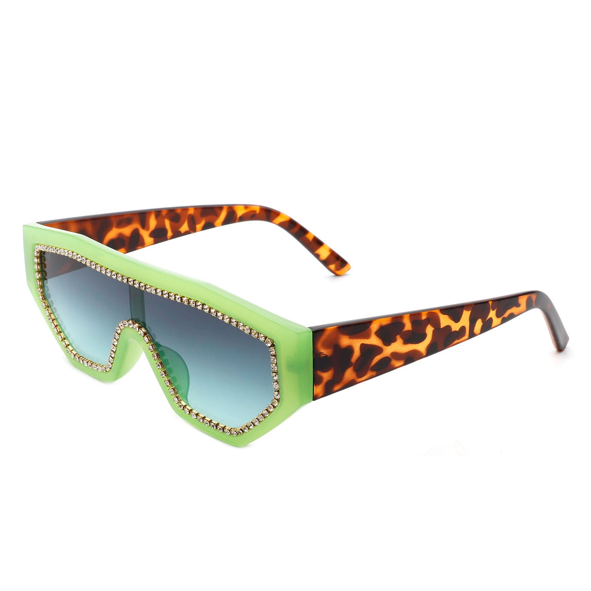 Goldleaf - Geometric Glitter Square Fashion Women Sunglasses-0