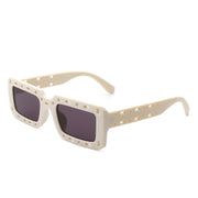 Undynite - Rectangle Irregular Frame Retro Fashion Square Sunglasses-0