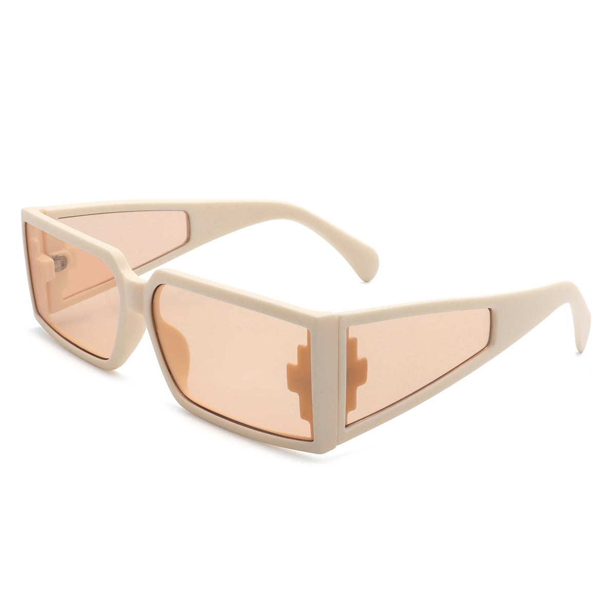 Daylumin - Retro Rectangle Chunky Square Wrap Around Sunglasses-8
