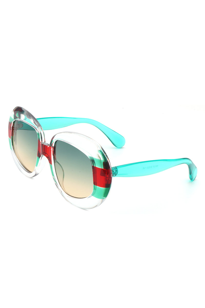 Maven - Oversized Geometric Oval Round Fashion Women's Sunglasses-7