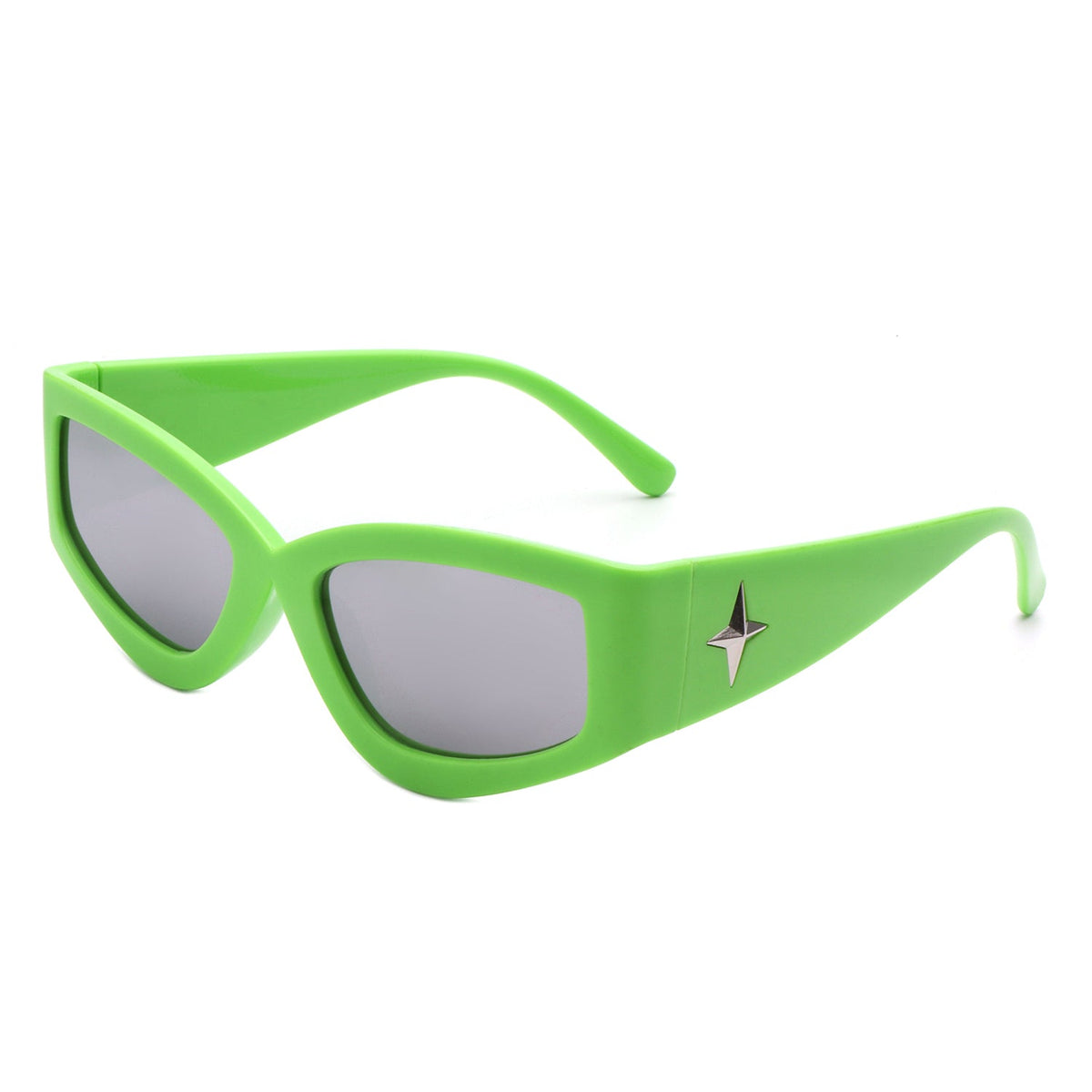 Eonix - Rectangle Geometric Tinted Chunky Square Sunglasses-7