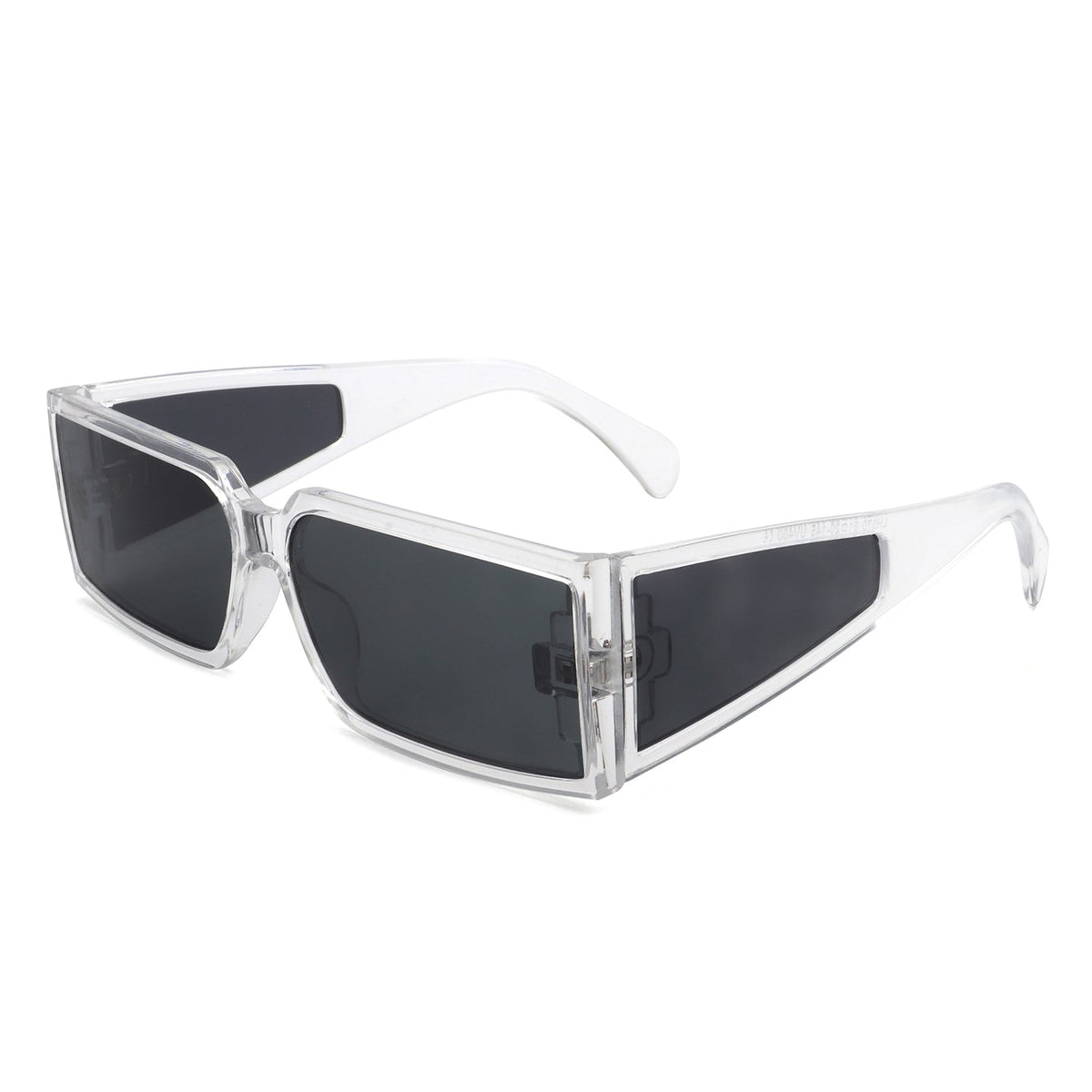Daylumin - Retro Rectangle Chunky Square Wrap Around Sunglasses-9