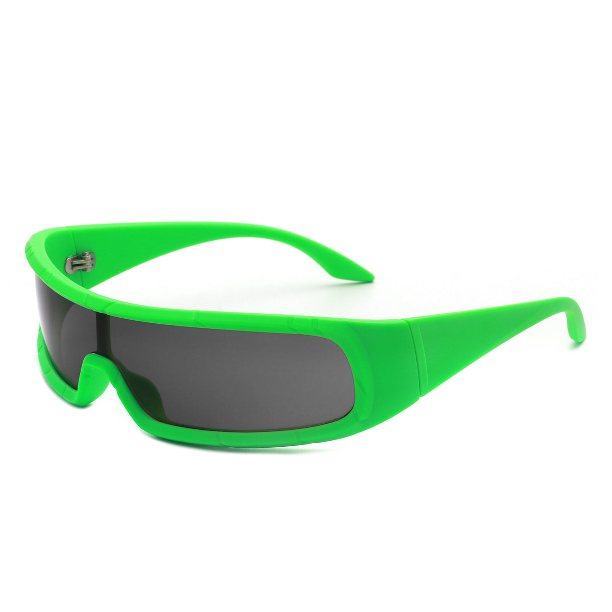 Orion - Futuristic Wrap Around Rectangle Shield Sunglasses-10