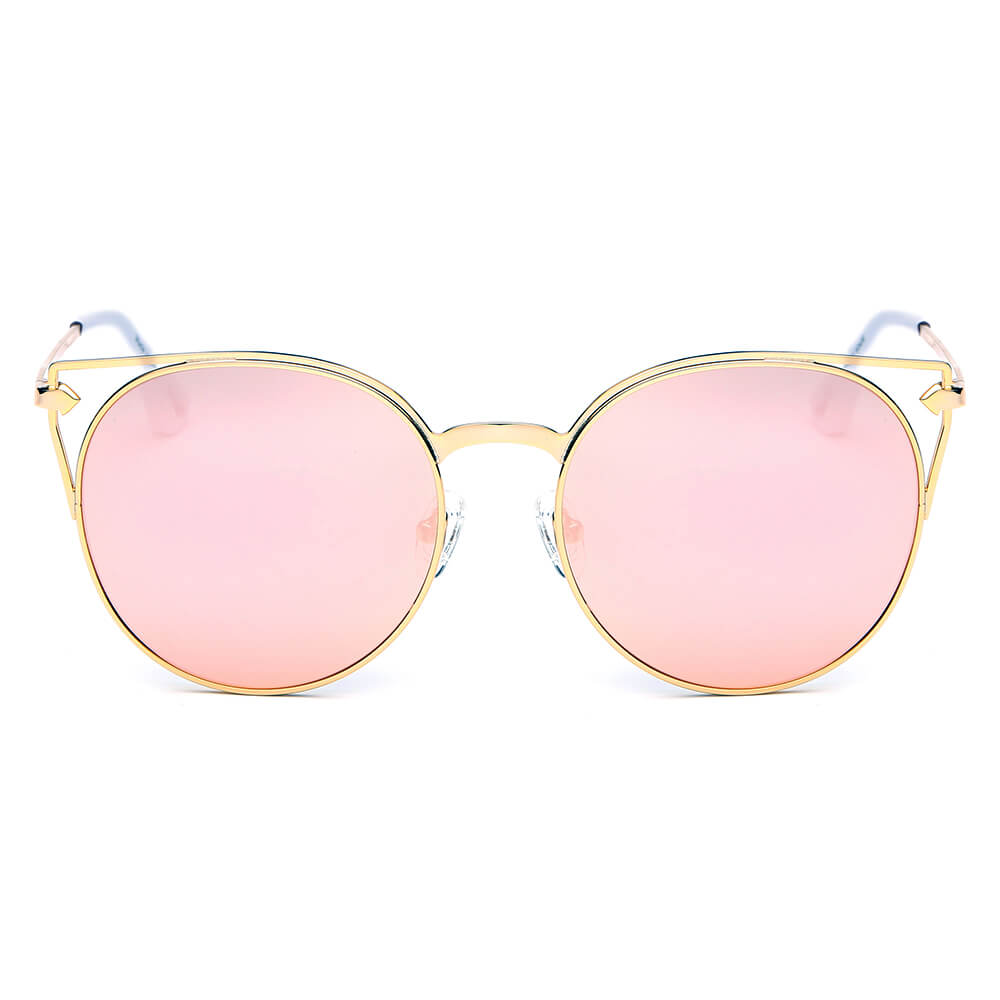 Clayton - Women Round Petite Cat Eye Sunglasses Circle-1