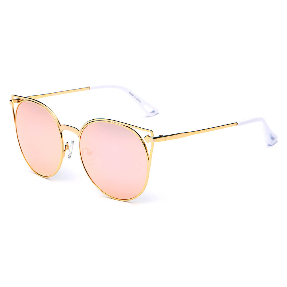 Clayton - Women Round Petite Cat Eye Sunglasses Circle-0